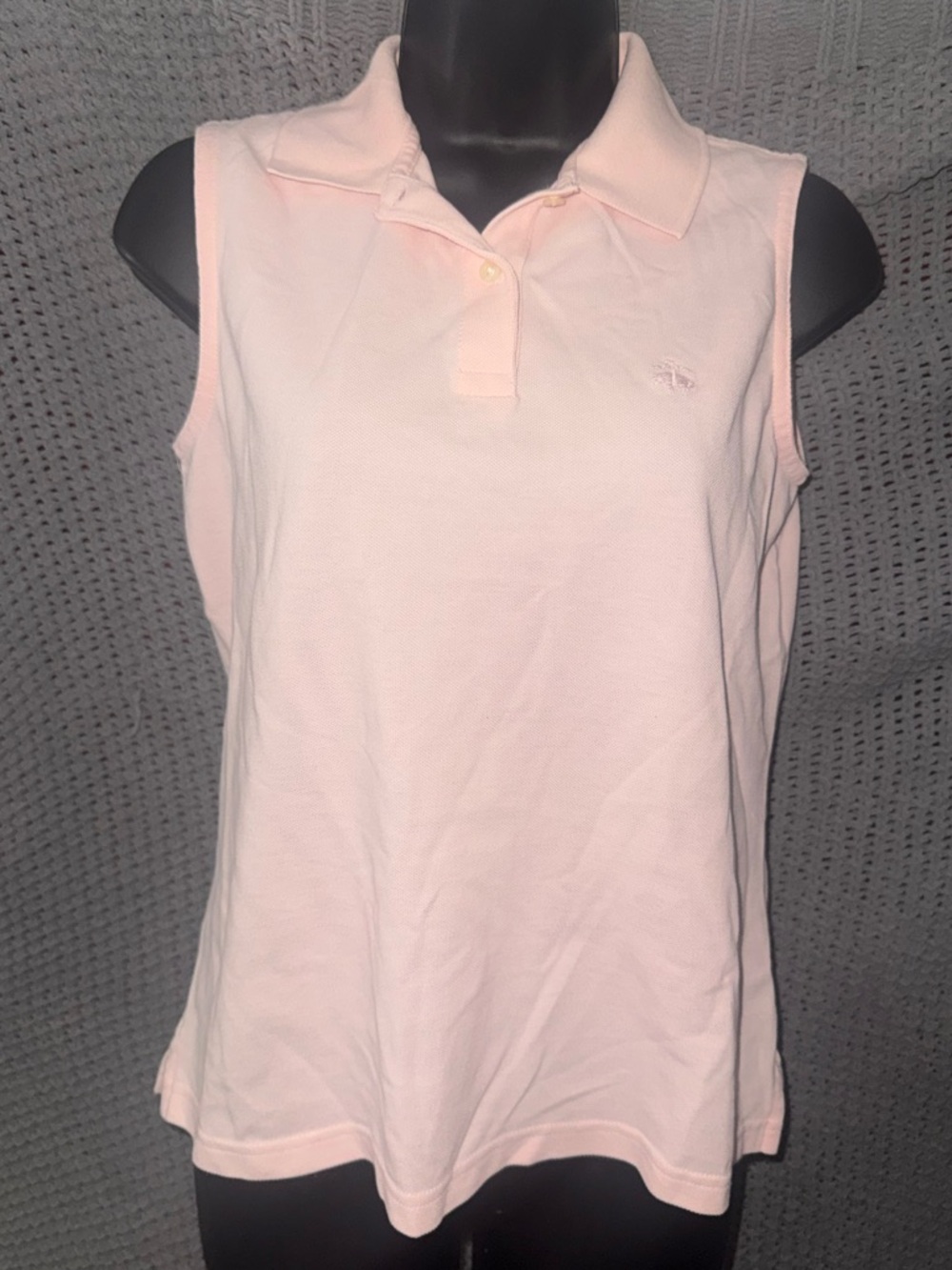 Pink sleeveless Brooks Brothers polo shirt small